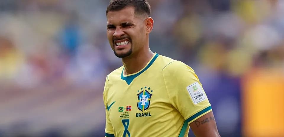 Player wearing Brazil jersey during a match