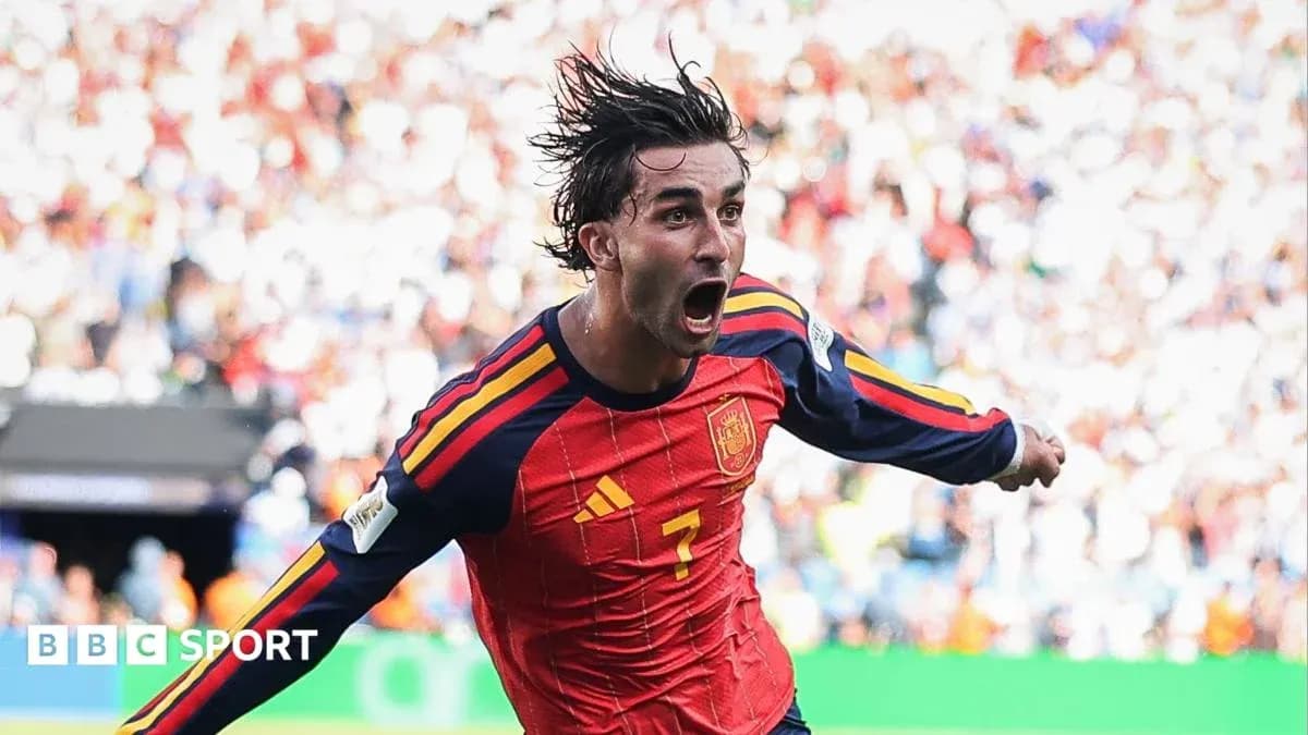 Spanish player celebrating a goal during match