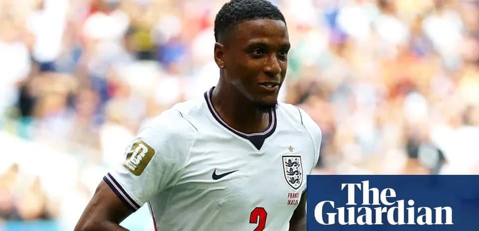 Player in England kit during a football match