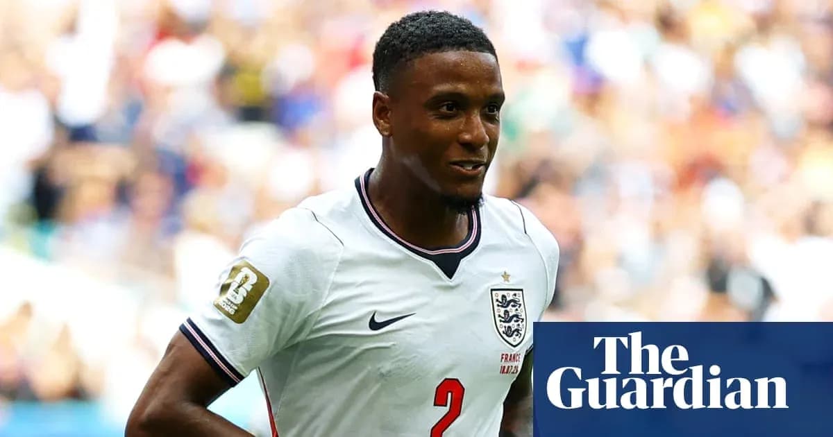 Player in England kit during a football match
