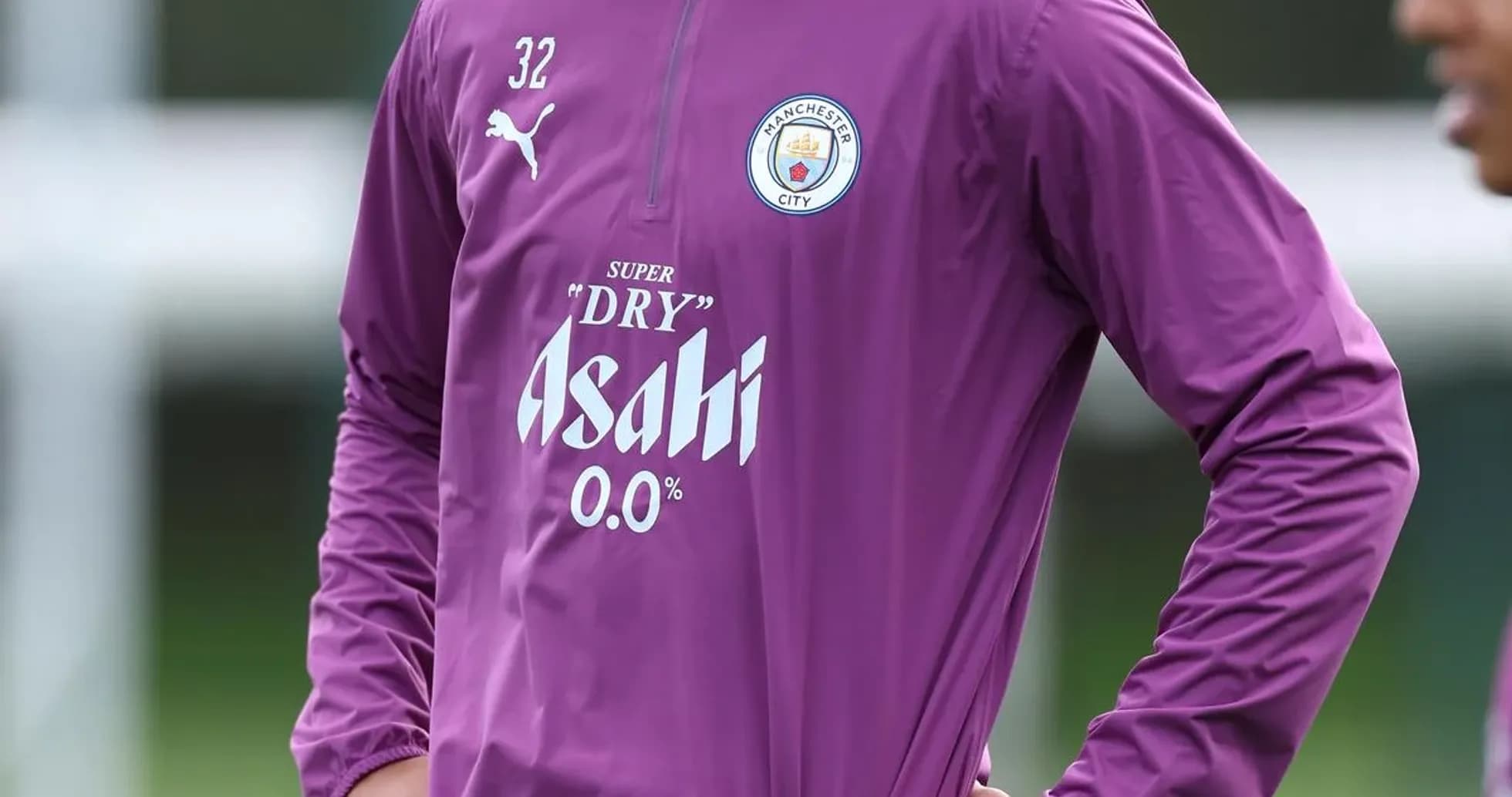Player training in Manchester City kit during session
