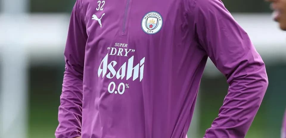 Player training in Manchester City kit during session
