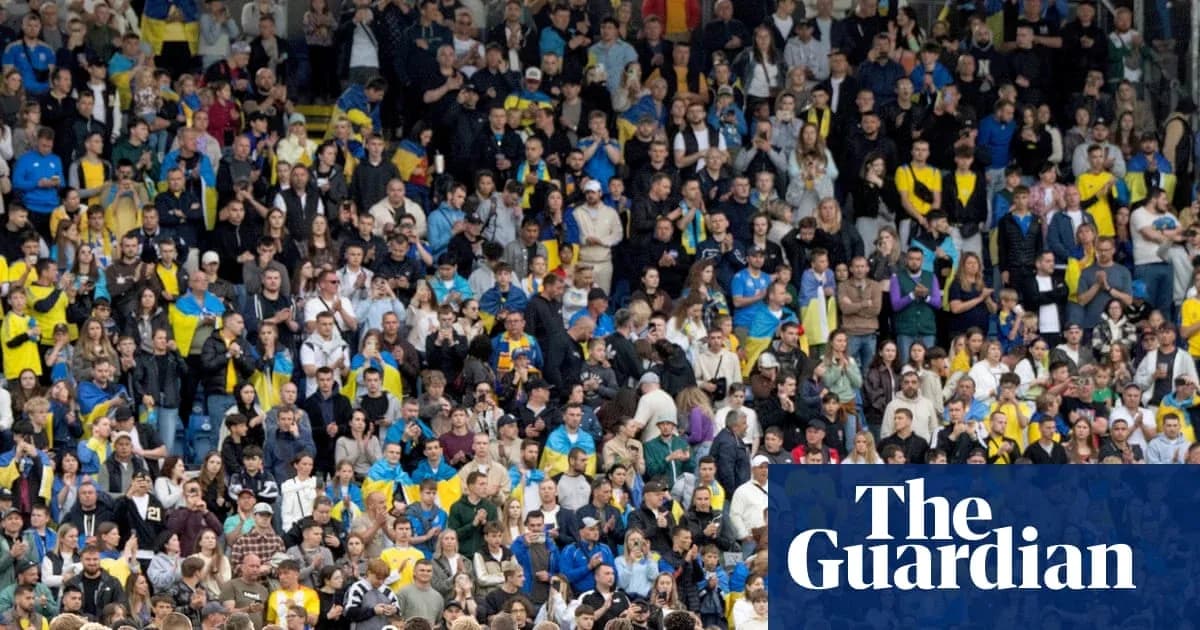 Crowd of fans in stadium cheering during match