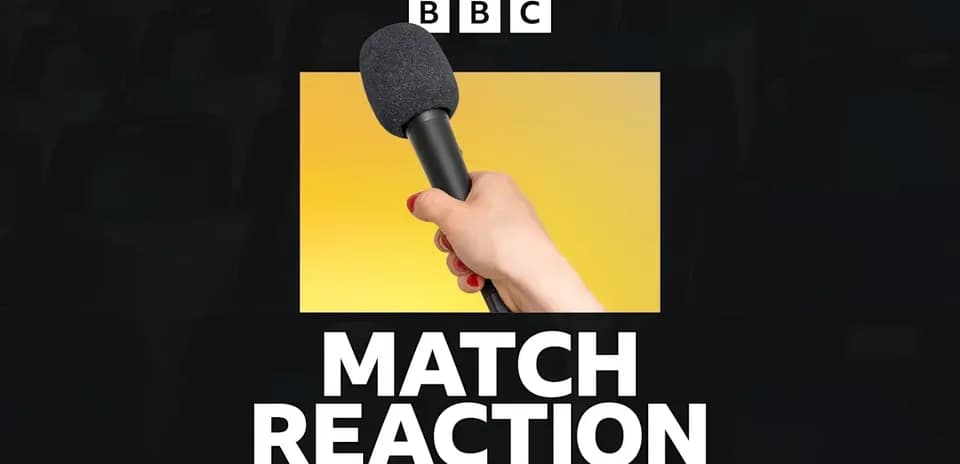 Hand holding a microphone with 'Match Reaction' text