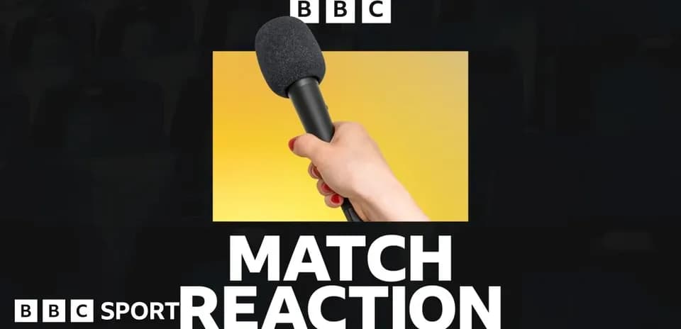 Hand holding microphone for match reaction segment
