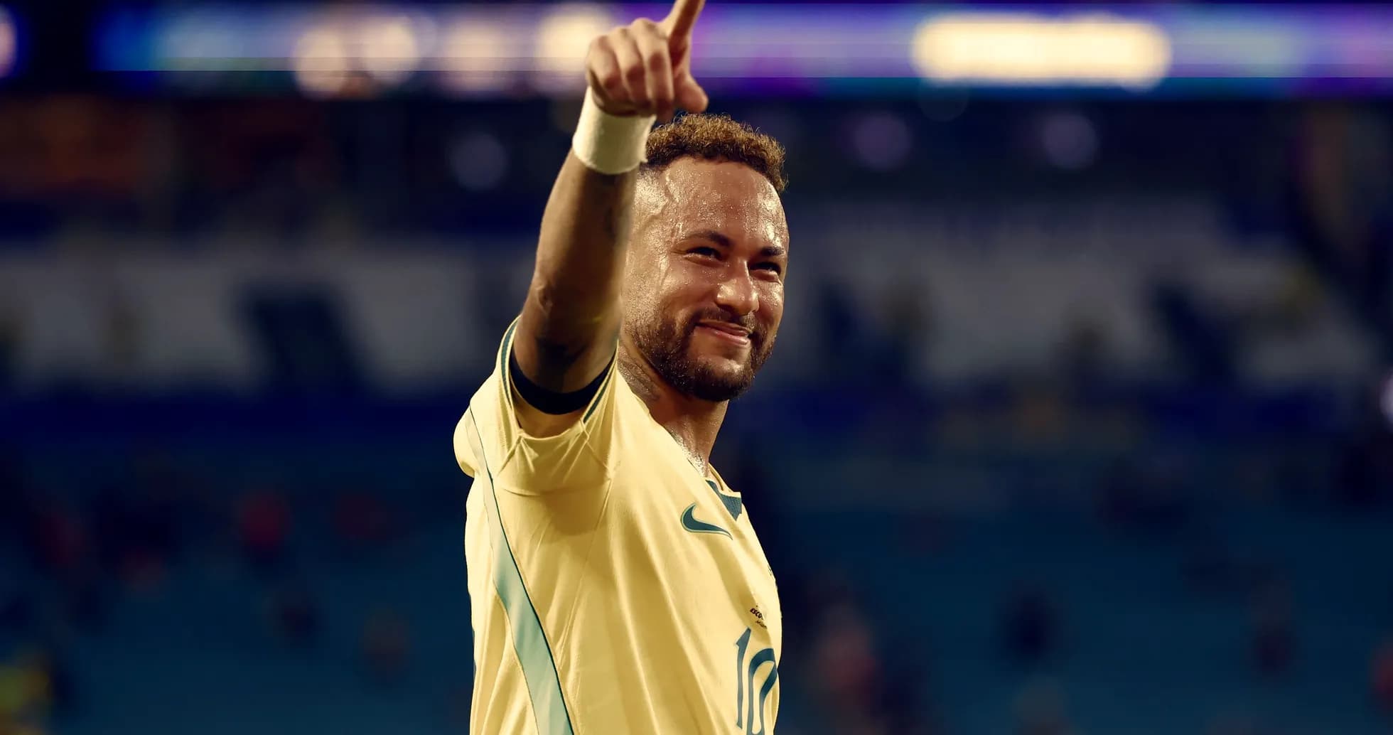 Player celebrating with a thumbs up gesture