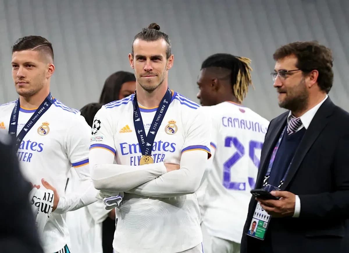 Real Madrid players with medals after a match