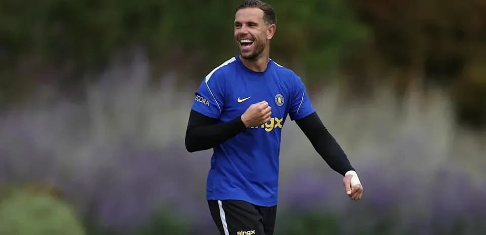 Player smiling during training session outdoors