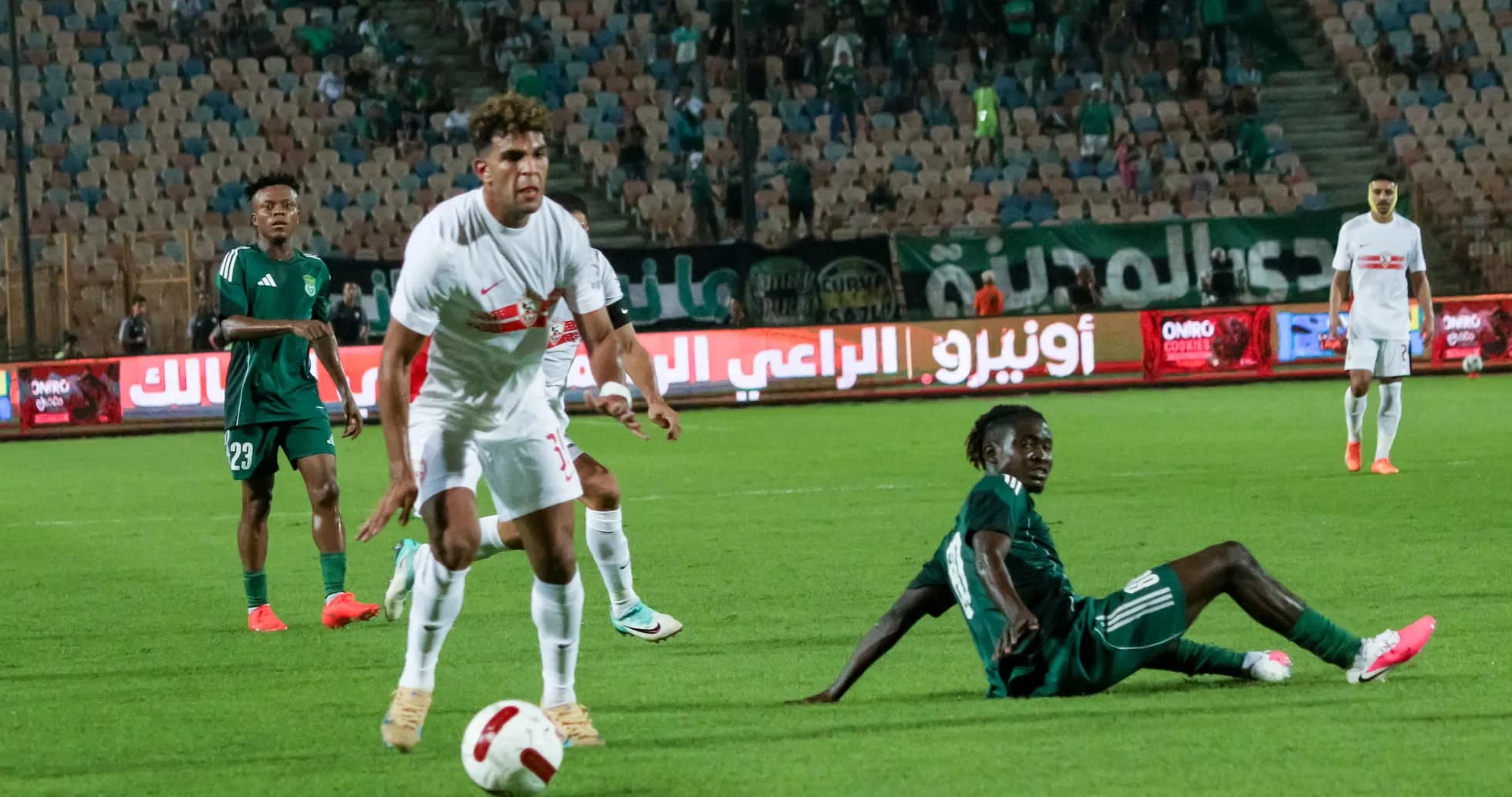 Zamalek player dribbling during CAF Champions League match