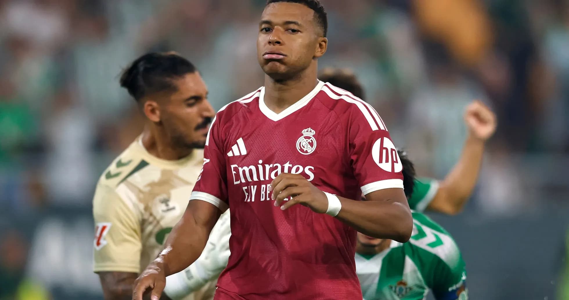 Mbappé playing for Real Madrid against Betis