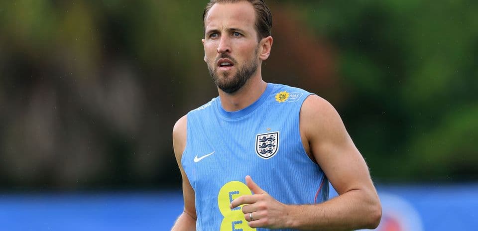 Player running during England training session
