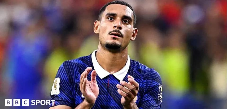 Player applauding fans after match