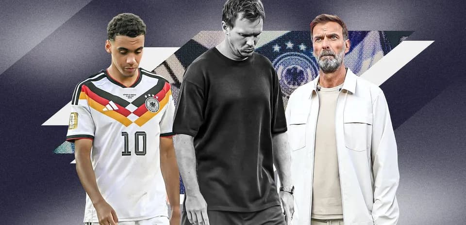 Three individuals in soccer jerseys and casual wear