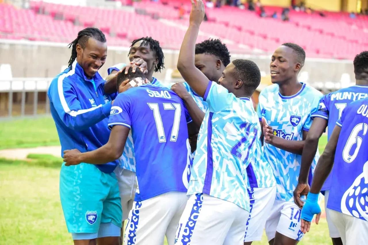 AFC Leopards players celebrating a goal