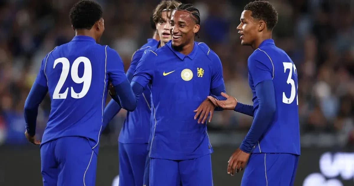 Players celebrating together during a match