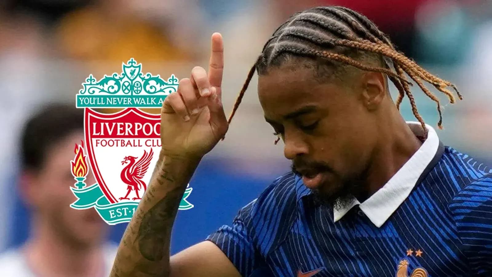 Player with braided hair celebrating a moment