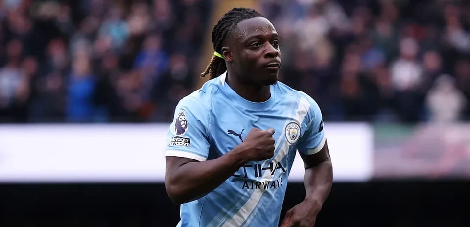 Manchester City player celebrating after scoring goal