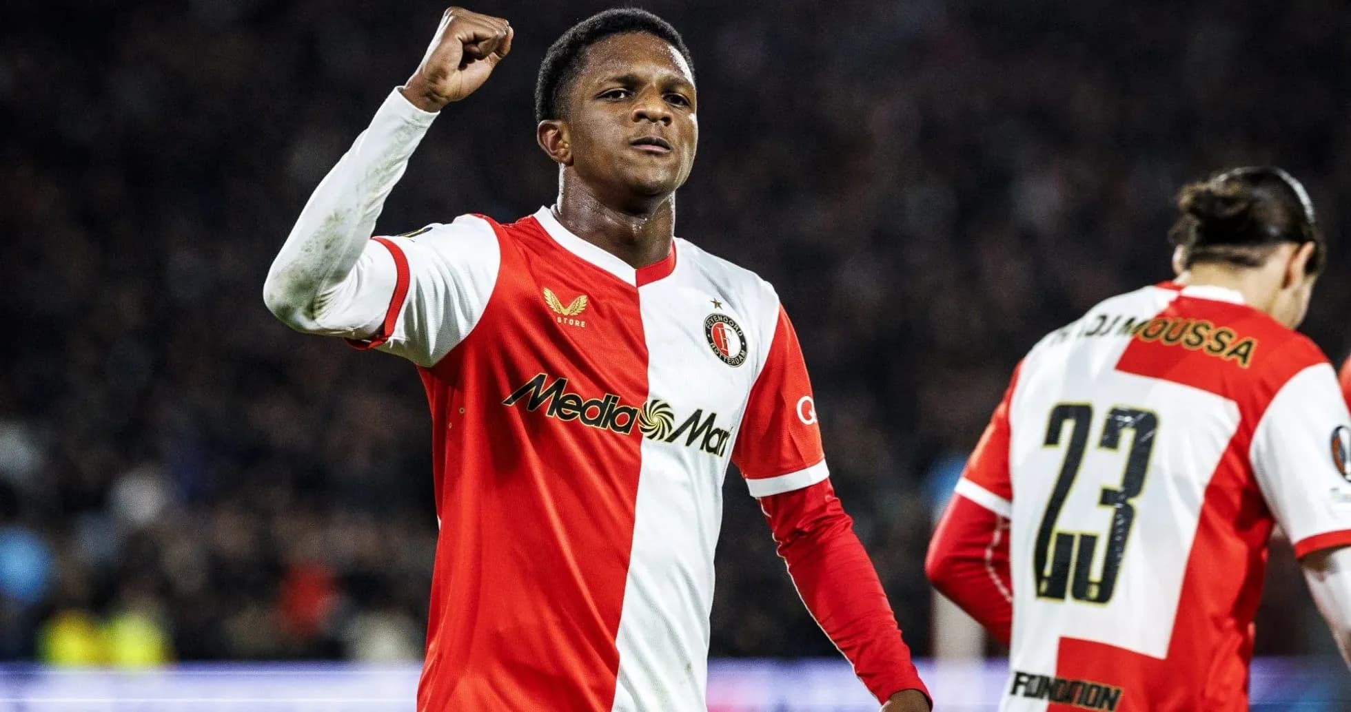 Feyenoord player celebrating during match