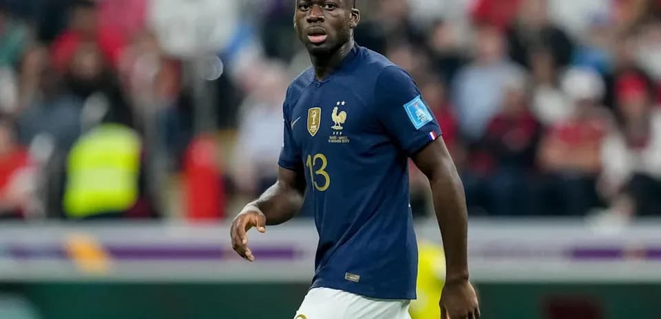 Player wearing France jersey during match action