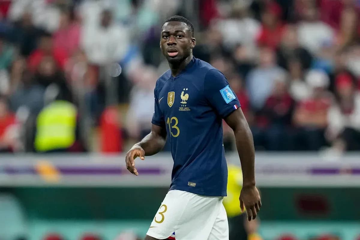 Player wearing France jersey during match action