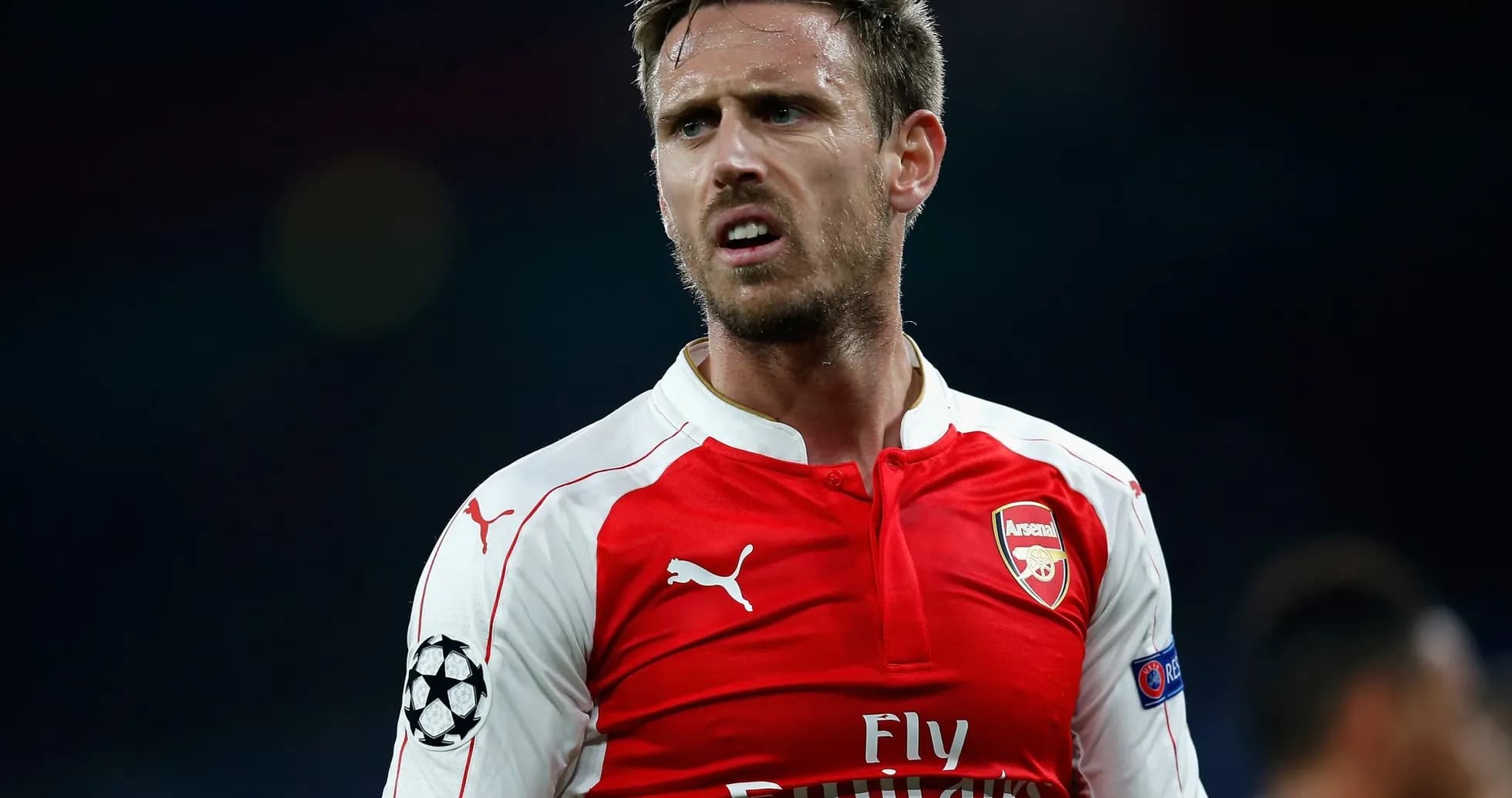 Player in Arsenal kit during a match
