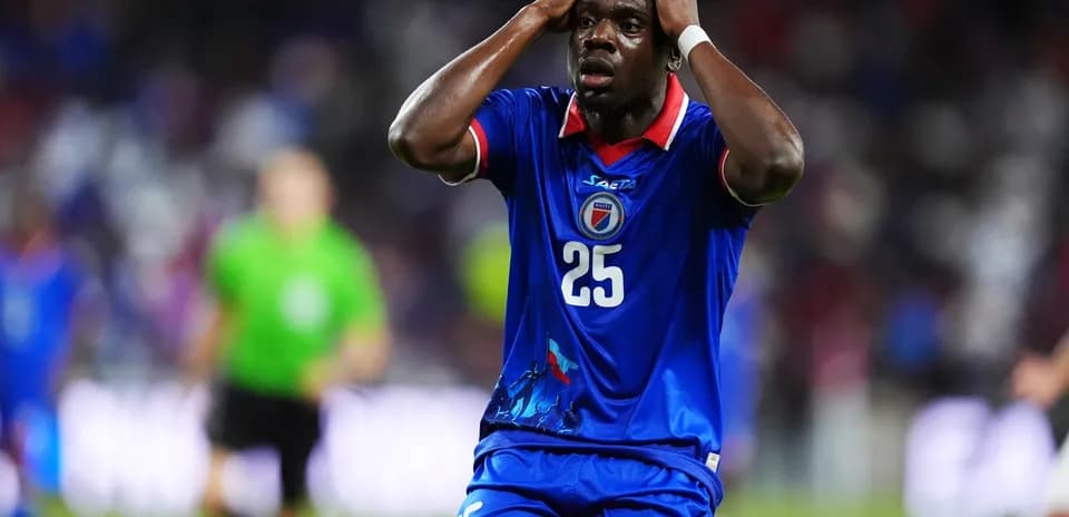 Haitian player showing frustration during match