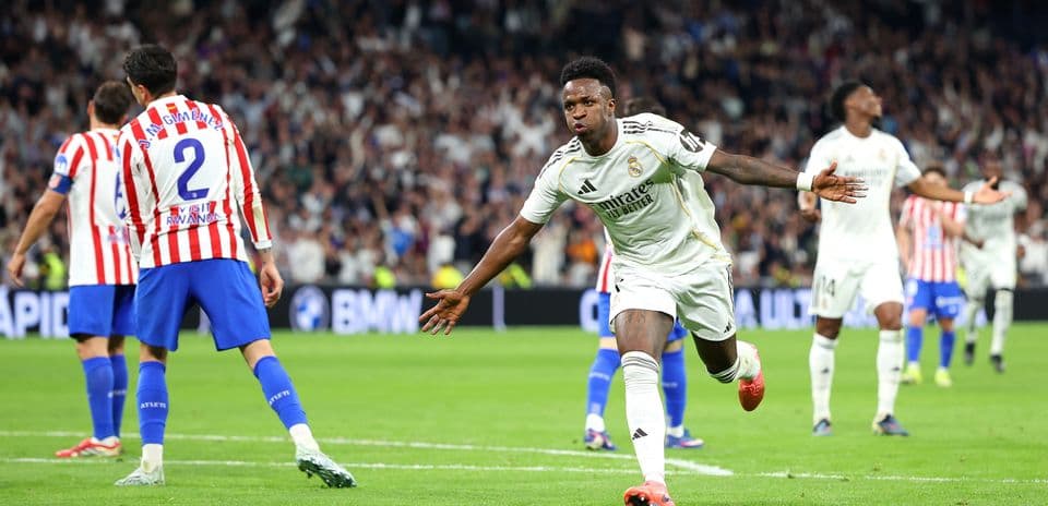 Vinicius Junior celebrating a goal in La Liga
