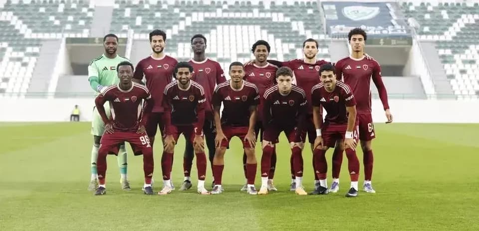 Al Wahda U23 team posing for group photo