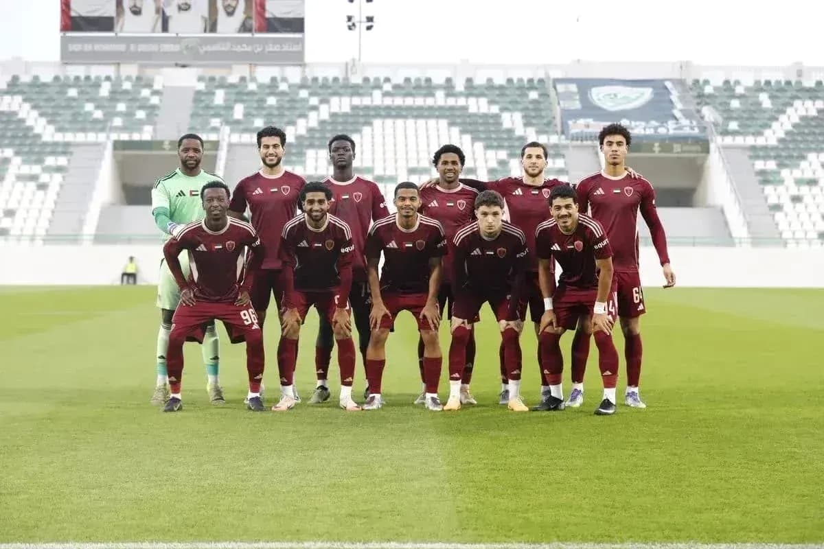 Al Wahda U23 team posing for group photo