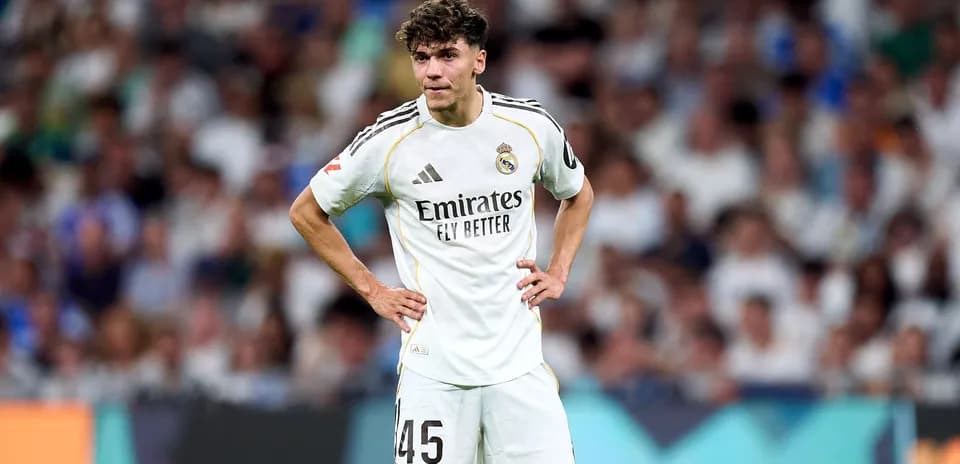 Real Madrid player with number 45 during match