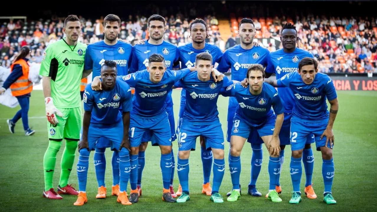Getafe FC team lineup before the match