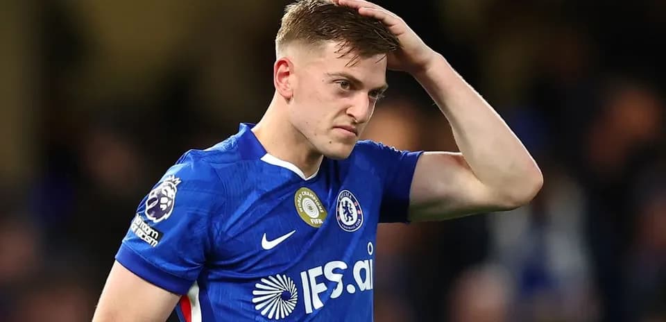Chelsea player showing frustration during match
