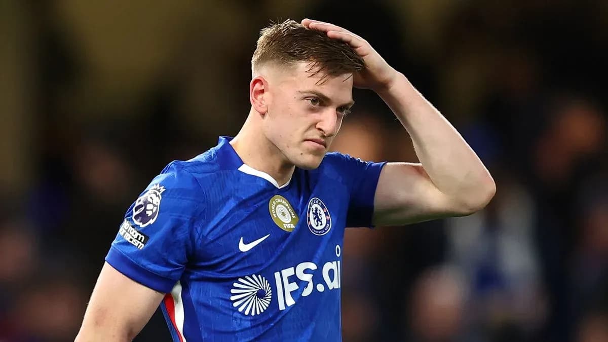 Chelsea player showing frustration during match