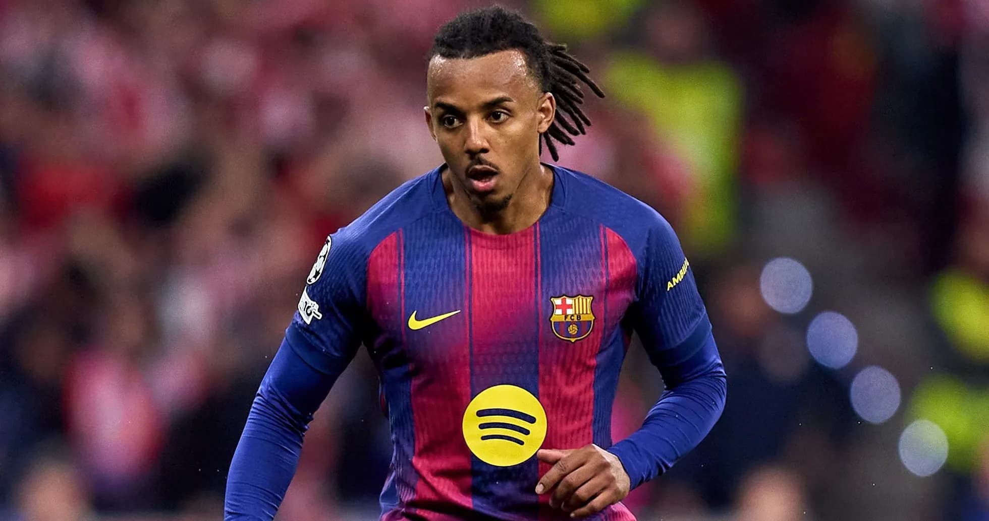 Barcelona player running during a match
