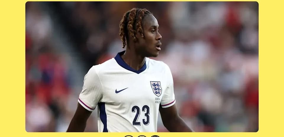 Player wearing England kit during a match