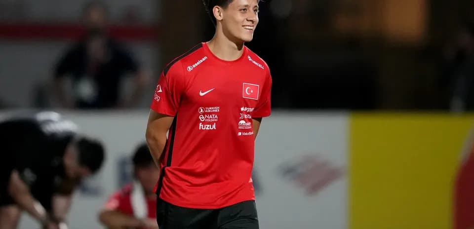 Turkish player smiling during training session