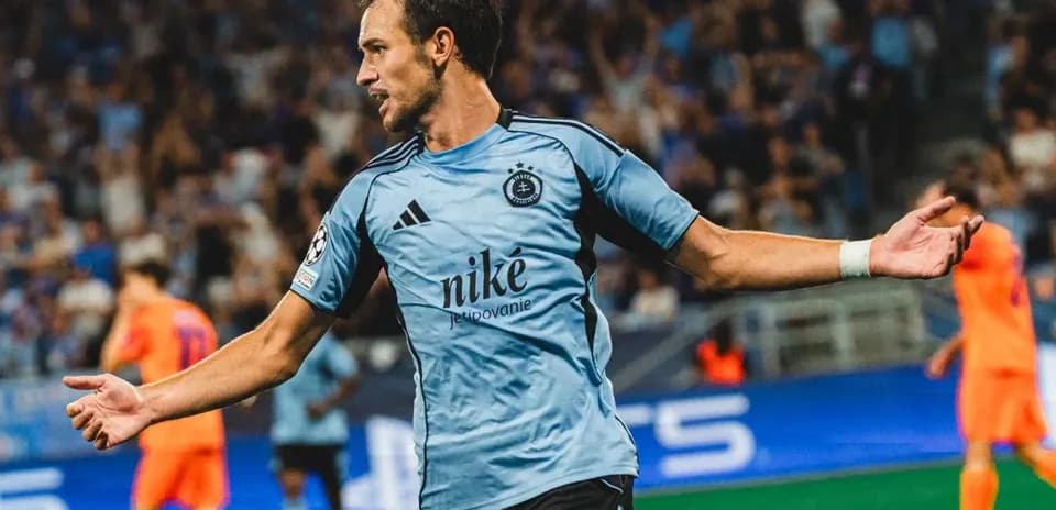 Player celebrating a goal in UEFA Champions League