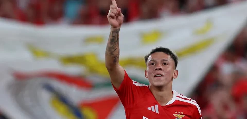 Benfica player celebrating during UEFA Europa League match