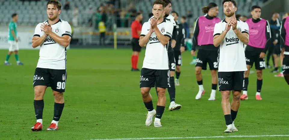 Beşiktaş players celebrating after a match