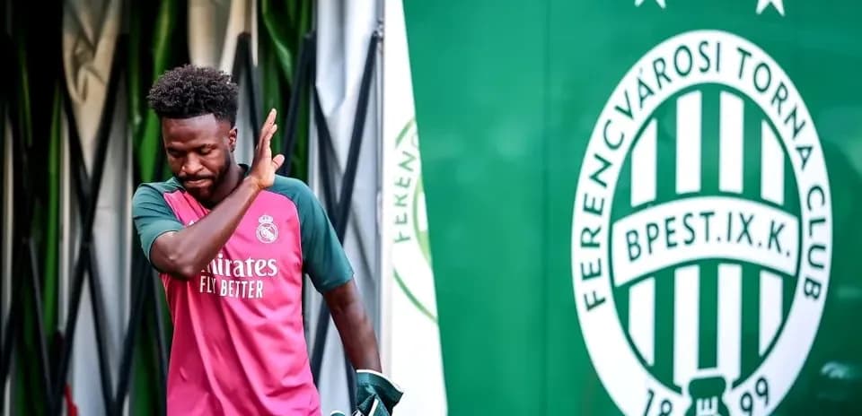 Player in Real Madrid kit leaving tunnel area