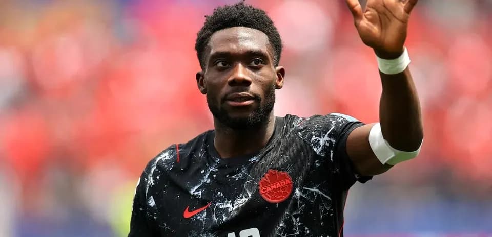 Canada player celebrating during World Cup match
