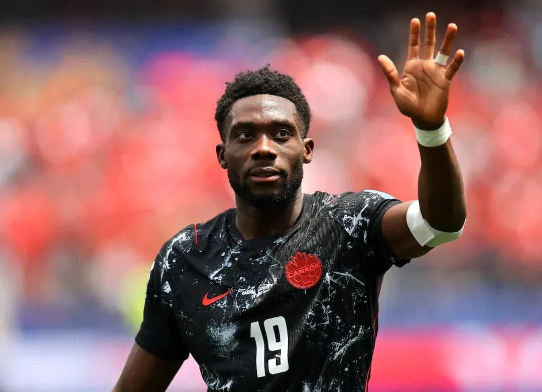Canada player celebrating during World Cup match