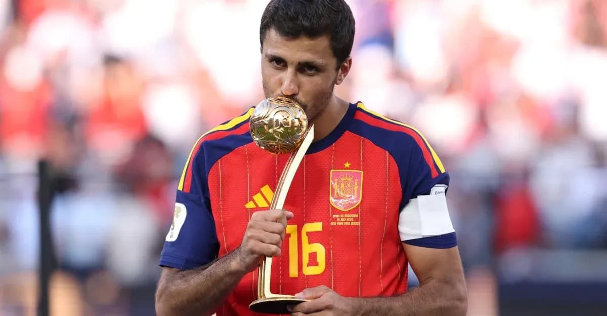 Player holding trophy after winning the match