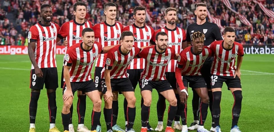 Athletic Club team photo before La Liga match