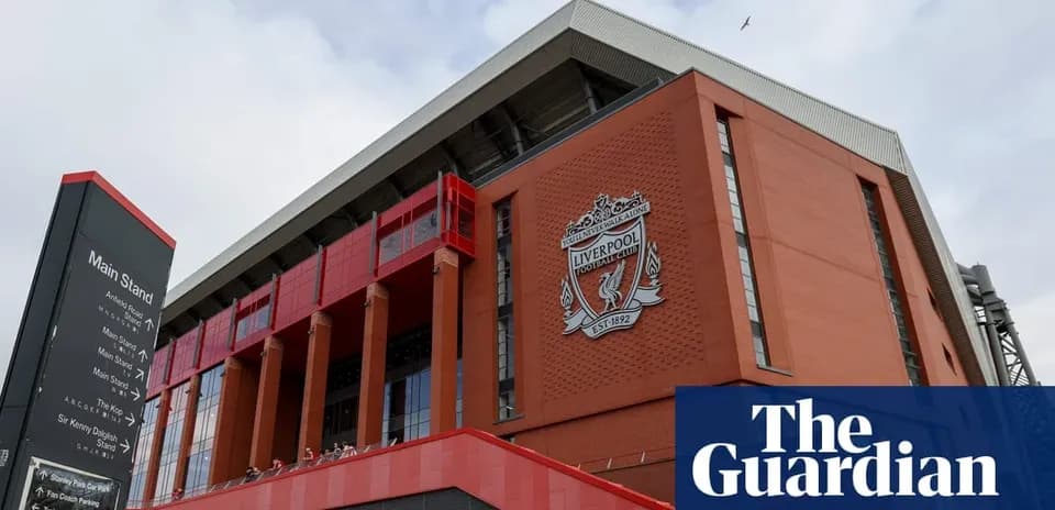 Exterior view of Anfield stadium, Liverpool FC