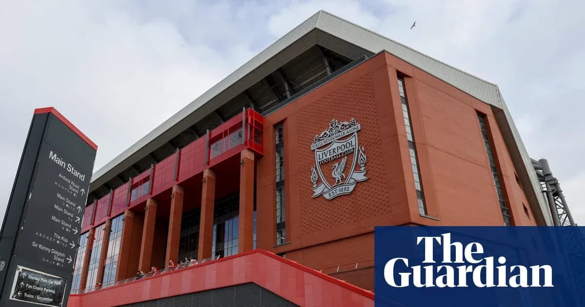 Exterior view of Anfield stadium, Liverpool FC