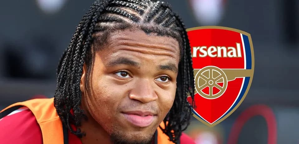 Player in Arsenal kit during a training session