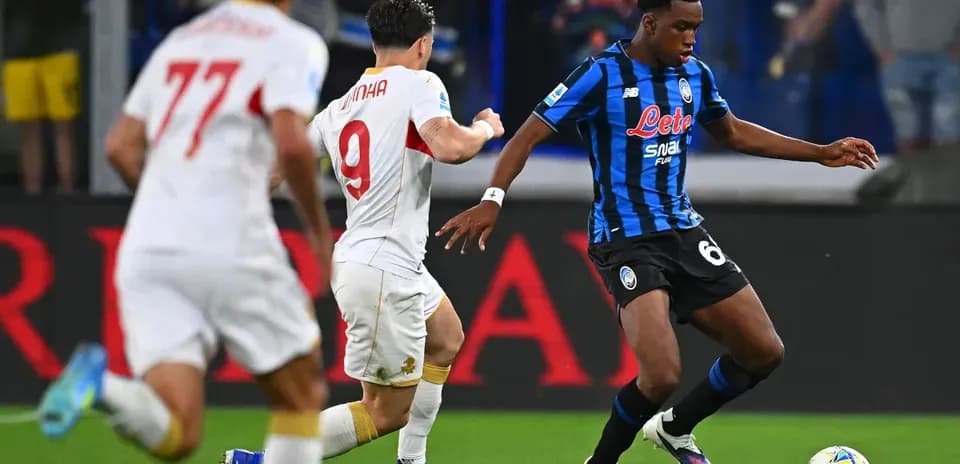 Player dribbling the ball during match action