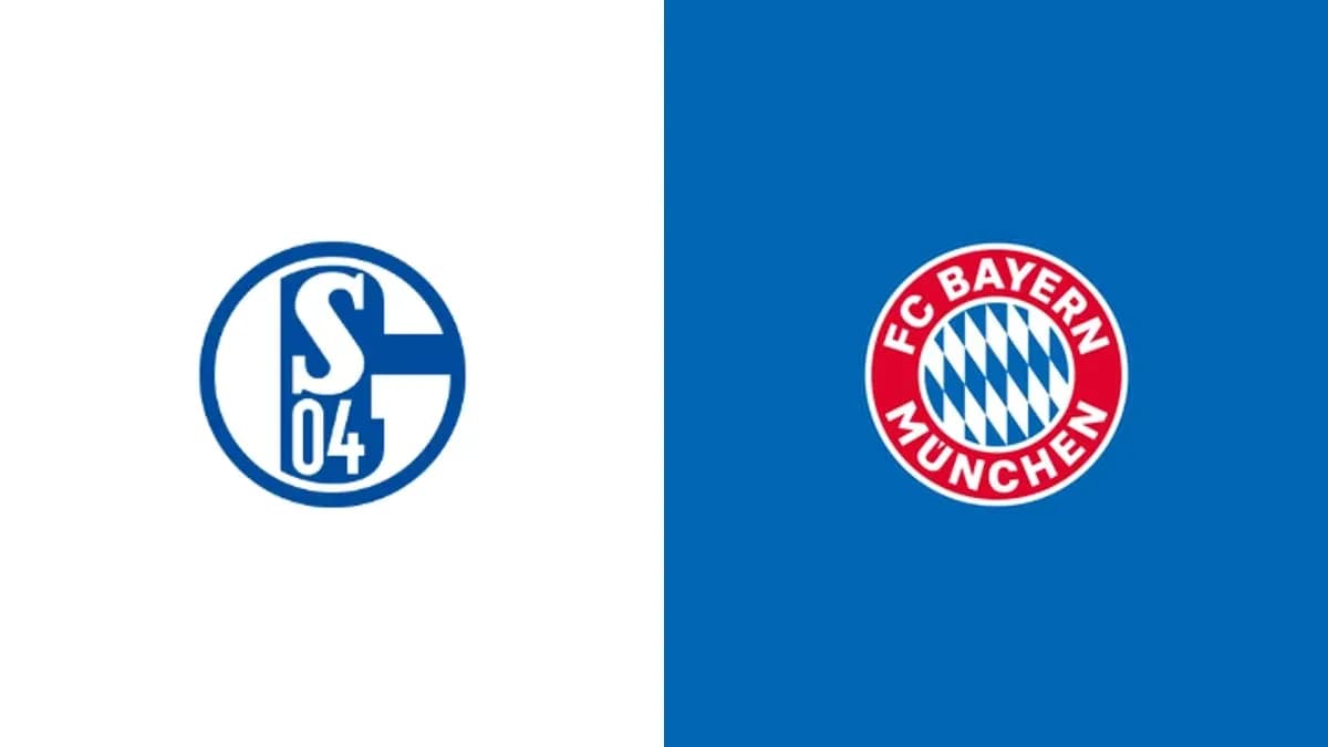 Logos of FC Schalke 04 and FC Bayern München