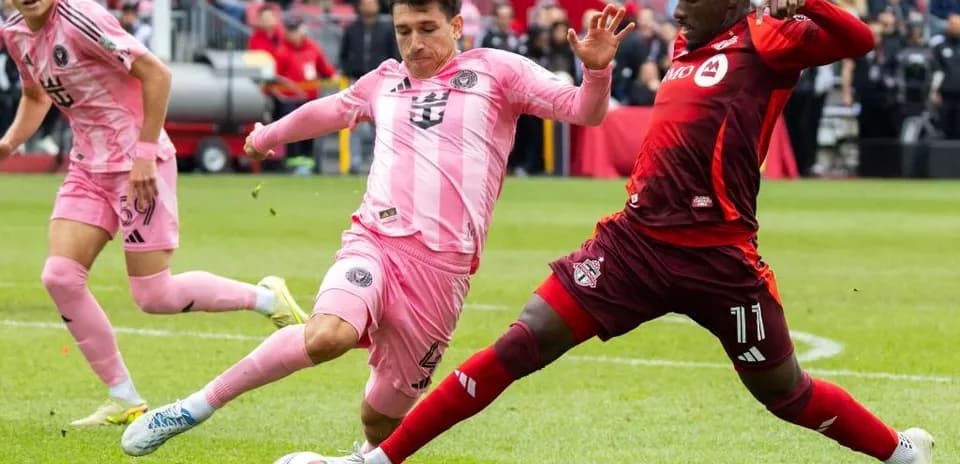 Inter Miami players competing against Toronto FC